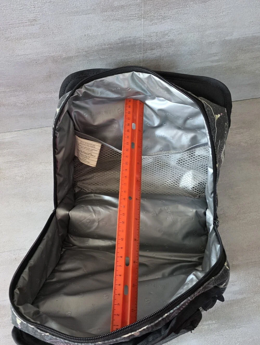 Fit & Fresh Black Patterned Insulated Lunch Bag